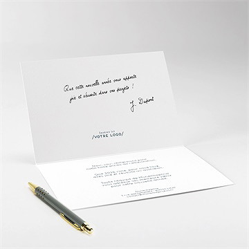 Carte de voeux design inspiration calendrier - Intérieur de la carte