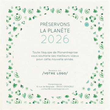 Carte de voeux virtuelle image entreprise écologique