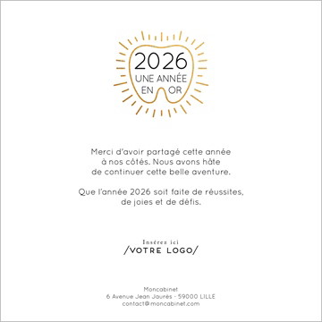 Carte de voeux virtuelle image entreprise dentiste original