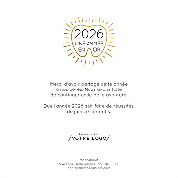 Carte de voeux virtuelle image entreprise dentiste original