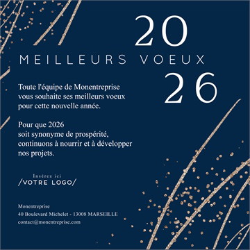 Carte de voeux virtuelle image entreprise trait graphique