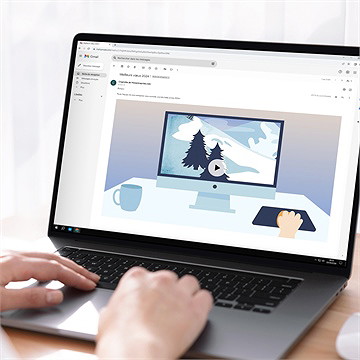 Carte de voeux virtuelle vidéo entreprise ensemble ! - Mise en situation