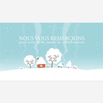 Carte de voeux virtuelle vidéo entreprise sous la neige