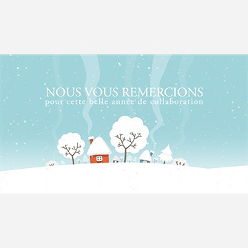 Carte de voeux virtuelle vidéo entreprise sous la neige