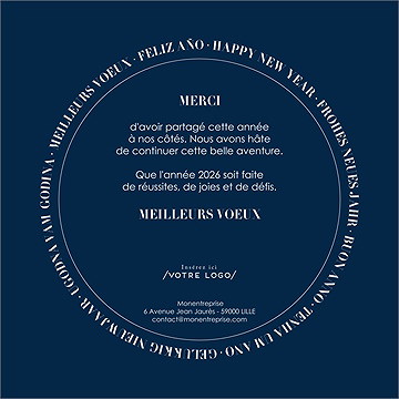 Carte de voeux virtuelle image entreprise international