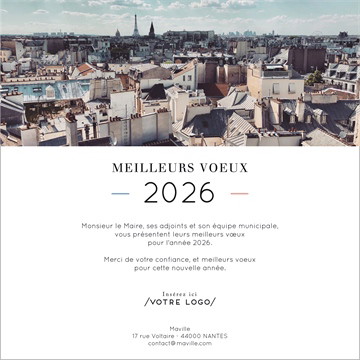 Carte de voeux virtuelle image entreprise ville