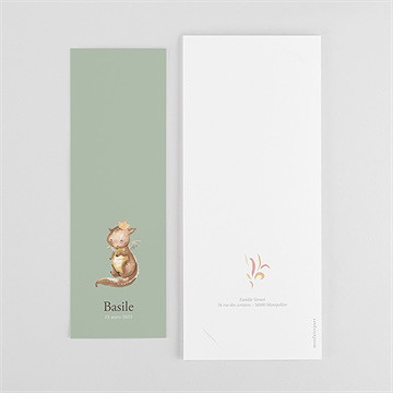 Faire-part naissance dragon - Dos du faire-part