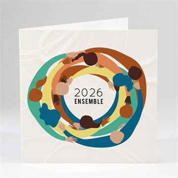 Carte pliée - carré