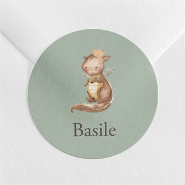 Sticker naissance dragon portrait