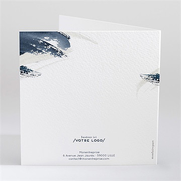 Carte de voeux peinture - Dos de la carte