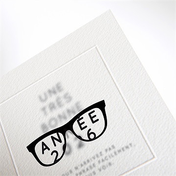 Carte de voeux opticien - Détail de la carte