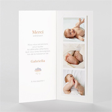 Remerciement naissance mes petits dessins - Intérieur du faire-part