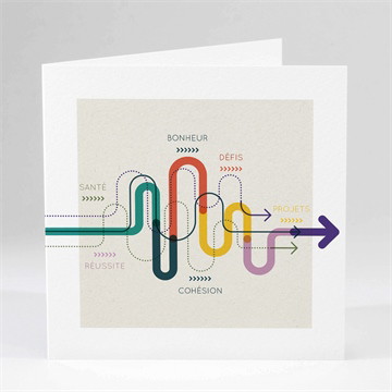 Carte pliée - carré