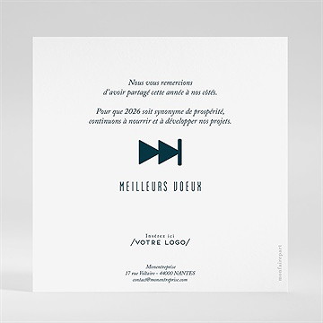 Carte de voeux entreprise informatique - Dos de la carte