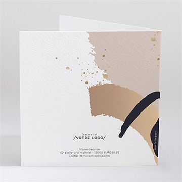 Carte de voeux elegante - Dos de la carte