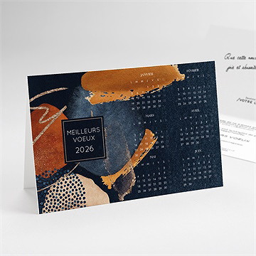 Carte de voeux artiste peintre calendrier