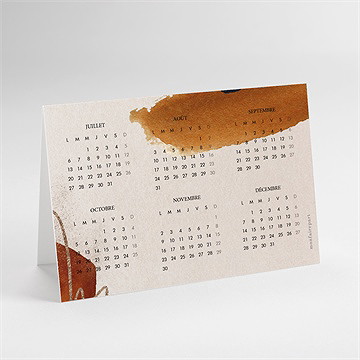 Carte de voeux création pro calendrier - dos de la carte