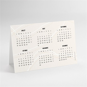 Carte de voeux mon association calendrier - dos de la carte