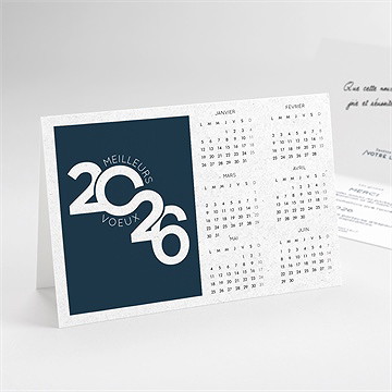 Carte de voeux moderne calendrier