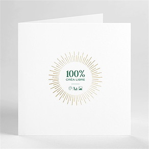 Carte de voeux professionnel vierge dorure