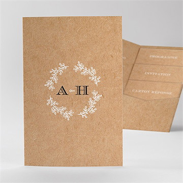 Faire-part mariage petite cocotte pocketfold