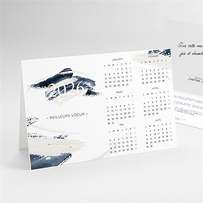 Carte de voeux peinture calendrier