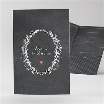 Faire-part mariage retro original pocketfold