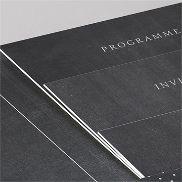 Faire-part mariage retro original pocketfold - Détail du faire-part