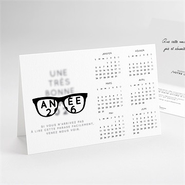 Carte de voeux opticien calendrier