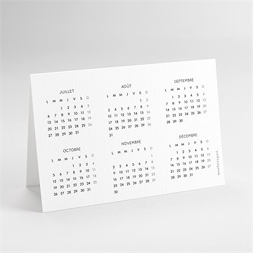 Carte de voeux opticien calendrier - dos de la carte
