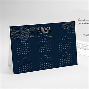 Carte de voeux informatique calendrier