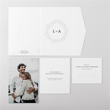 Faire-part mariage sublime pocketfold - Vue ensemble extérieur