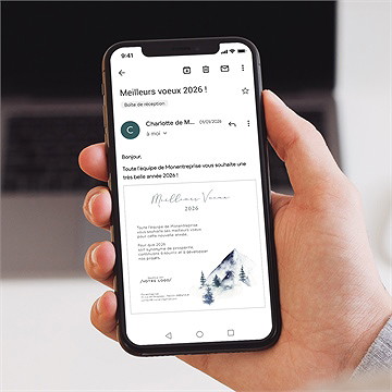 Carte de voeux virtuelle image entreprise noël entreprise - Mise en situation