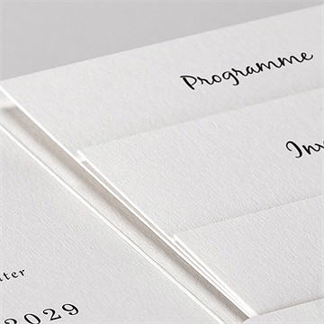 Faire-part mariage guinguette pocketfold - Détail du faire-part