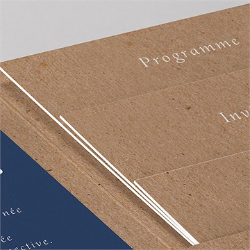 Faire-part mariage uniques empreintes pocketfold - Détail du faire-part