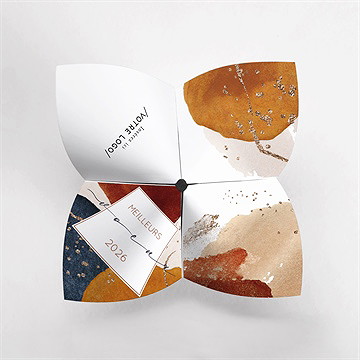 Carte de voeux artistique origami - Vue du dessus