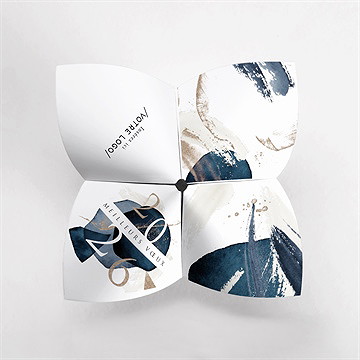 Carte de voeux artiste origami - Vue du dessus