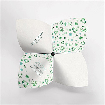 Carte de voeux écologique origami - Vue du dessus