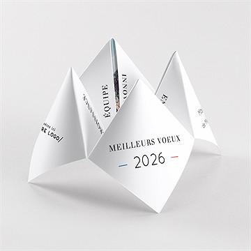 Carte de voeux ville origami