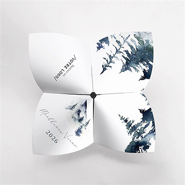 Carte de voeux noël entreprise origami - Vue du dessus