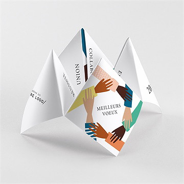 Carte de voeux solidaires origami