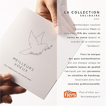 Carte de voeux solidaires origami - Vue explicative