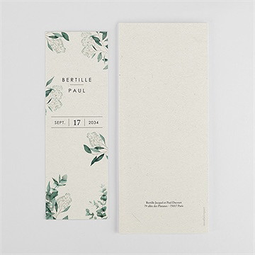 Faire-part mariage sauvage photomaton - Dos du faire-part