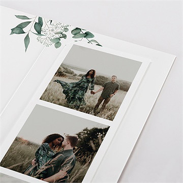 Faire-part mariage sauvage photomaton - Détail du faire-part