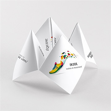 Carte de voeux sport origami