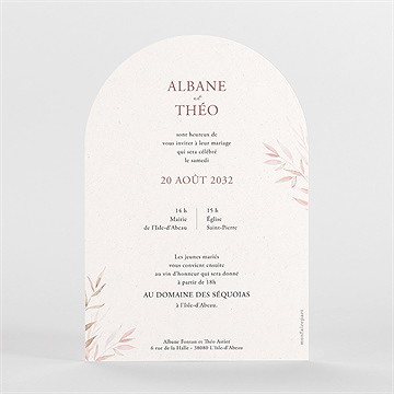 Faire-part mariage poésie boheme - Dos du faire-part