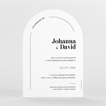 Faire-part mariage tendance - Dos du faire-part