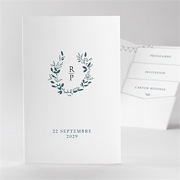 Faire-part mariage belle couronne pocketfold