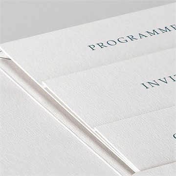 Faire-part mariage belle couronne pocketfold - Détail du faire-part