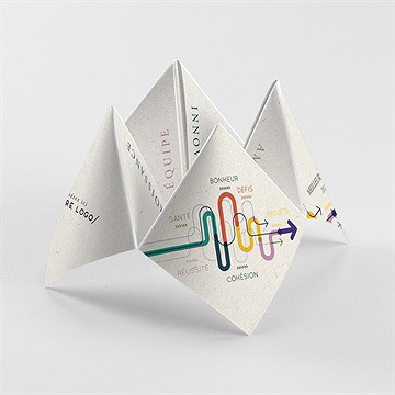 Carte de voeux transport origami